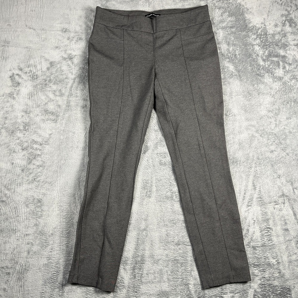 Hilary Radley Pants Womens Medium Charcoal Gray Heathered Stretch Skinny Leg